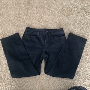 St John's Bay Straight Leg Black Jeans Women's 6P Stretch Excellent Condition